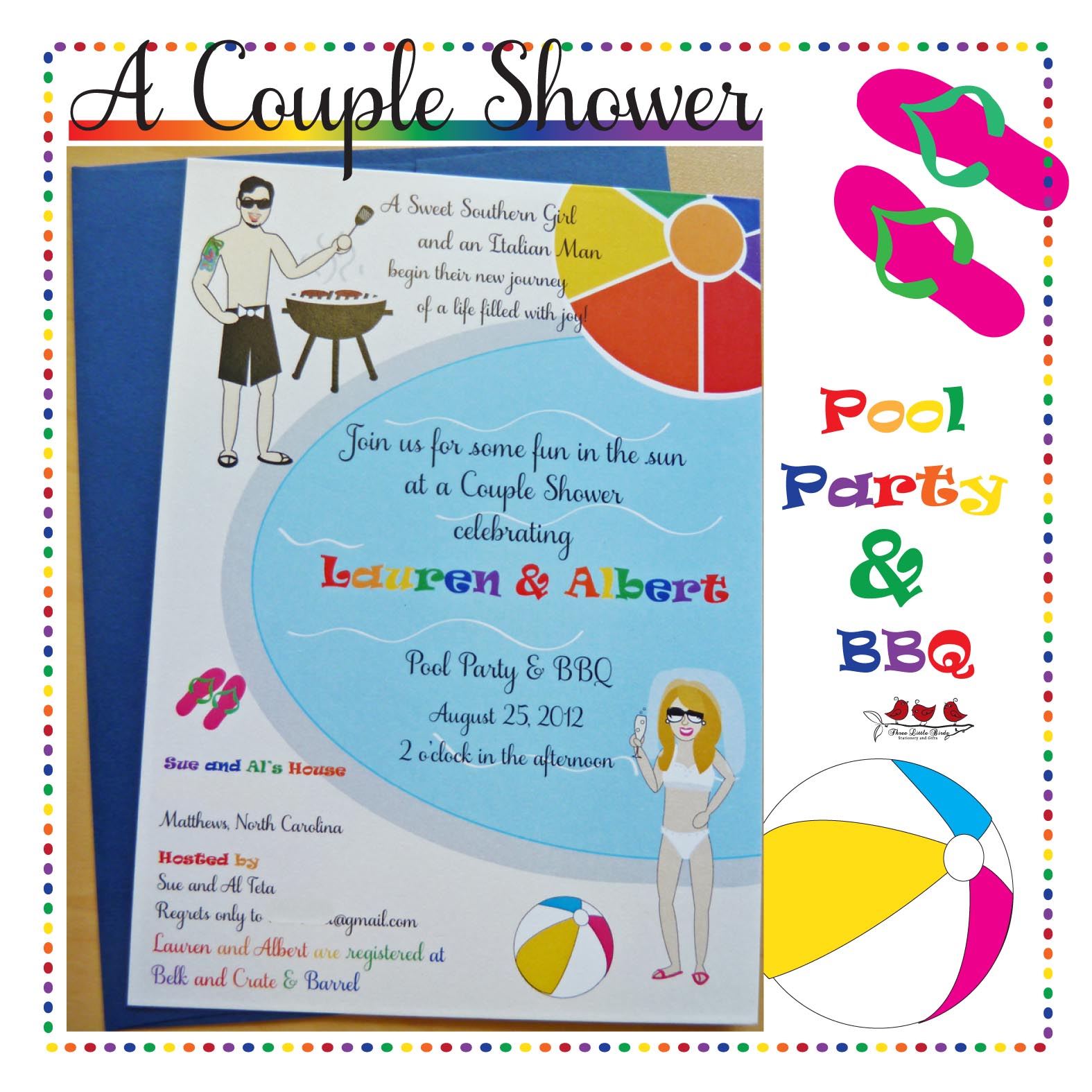 ... invitation for their bridal shower the shower for couples was also a